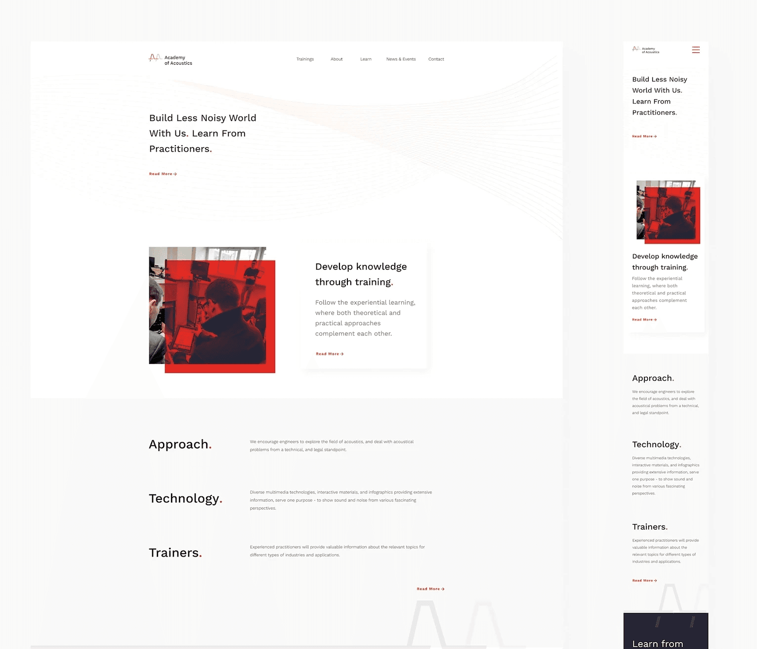 Web Design for Academy of Acoustics